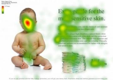 heatmap eye tracking baby facing forward